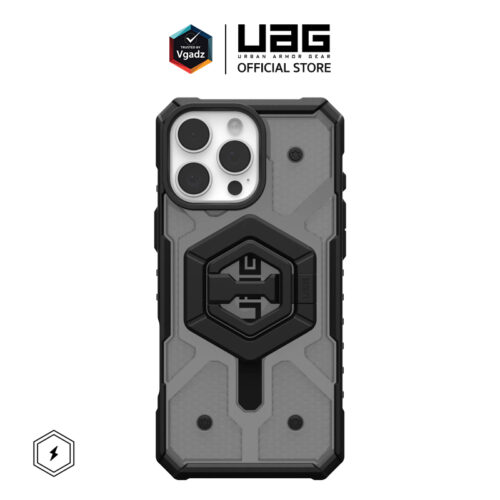 Phone 16 Pro Max รุ่น Pathfinder Clear Magnetic Bundle - สี Ash/Black Stand