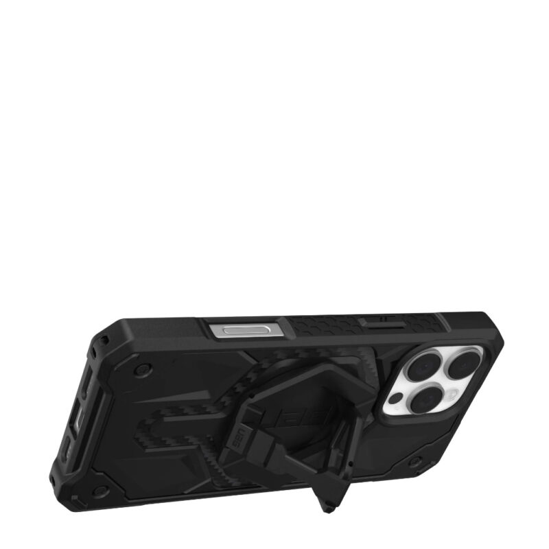 iPhone 16 Pro Max รุ่น Monarch Pro Bundle - สี Carbon Fiber/Black Stand